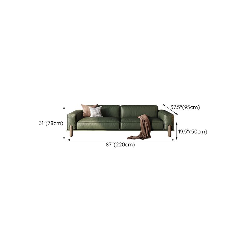 Vintage Forest Green Cushions Square Arm Living Room Seating