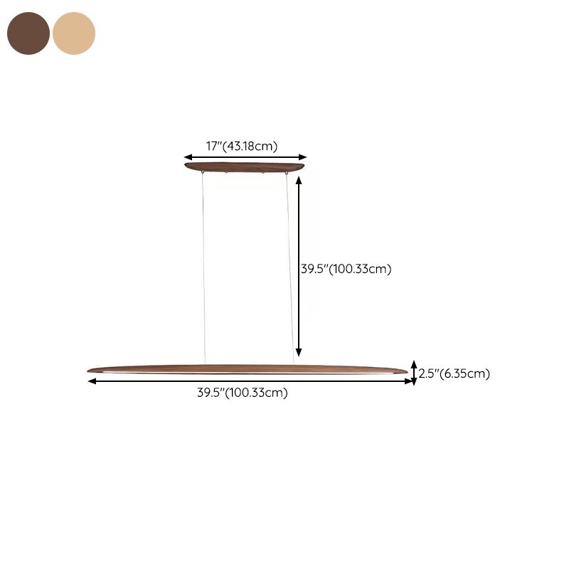 Modern Single Brown/Beige Kitchen Island Lighting LED Island Pendant Lighting