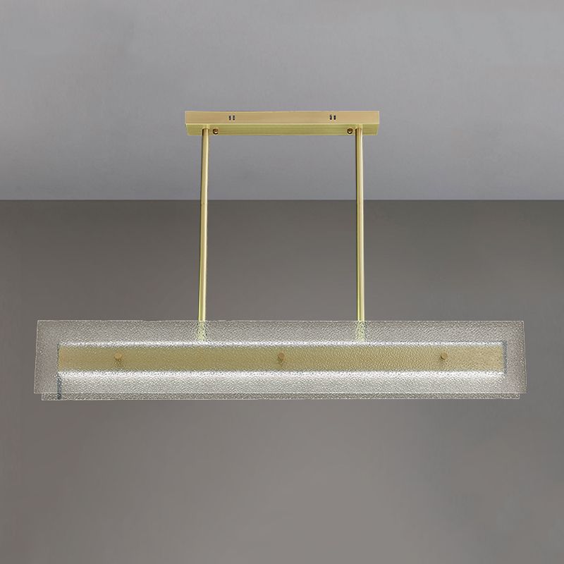 Idea de iluminación de la isla rectangular de estilo contemporáneo Vidretes 1 Light Island Light