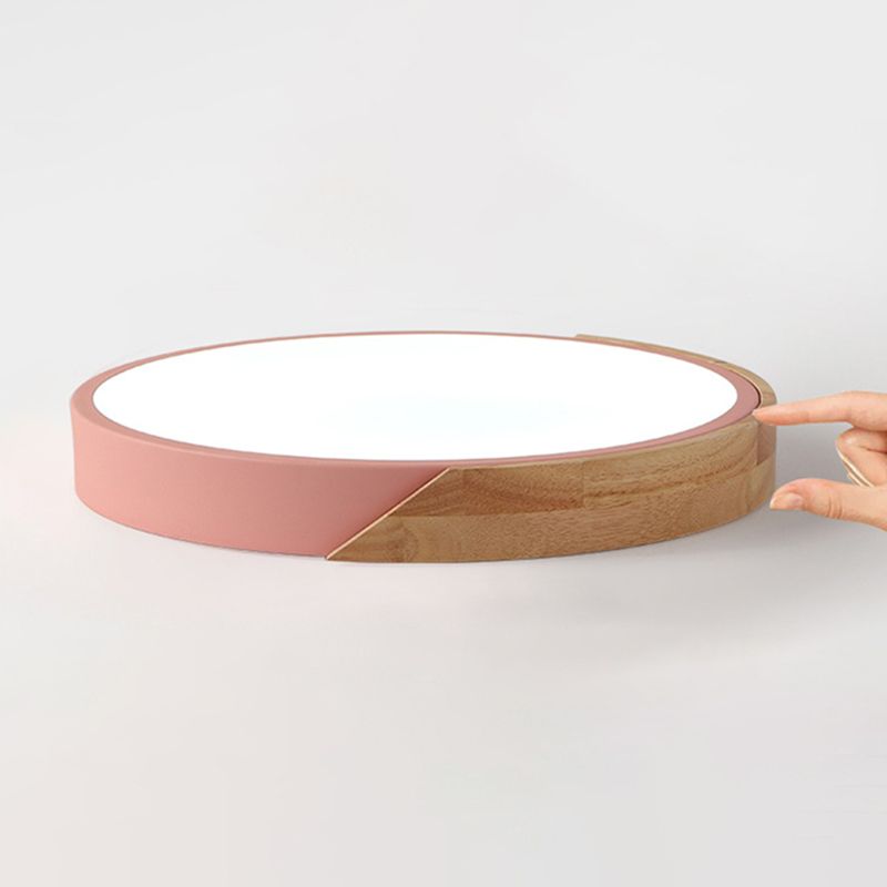 LED moderne Ceiling Light Nordic Creative Macaron Living Room Bedroom Dining Room Study Children's Room Wooden Lamps