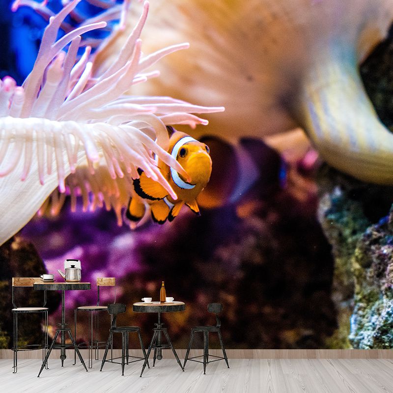 Interesting Seabed Mural Wallpaper Contemporary Wall Covering for Children's Bedroom