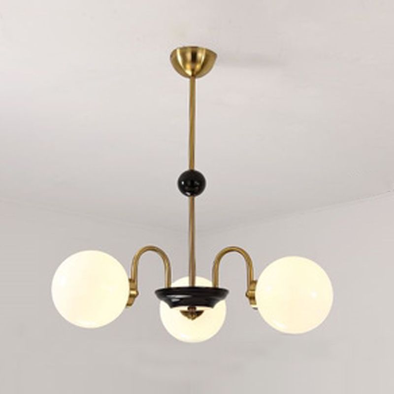 American Style Globe Pendant Chandelier Light Glass Chandelier for Living Room