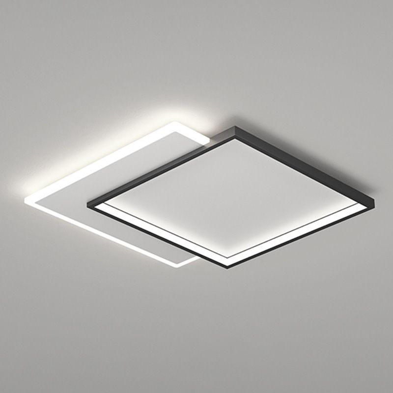Rectangular Flush Mount Ceiling Light Fixtures for Living Room Study Room