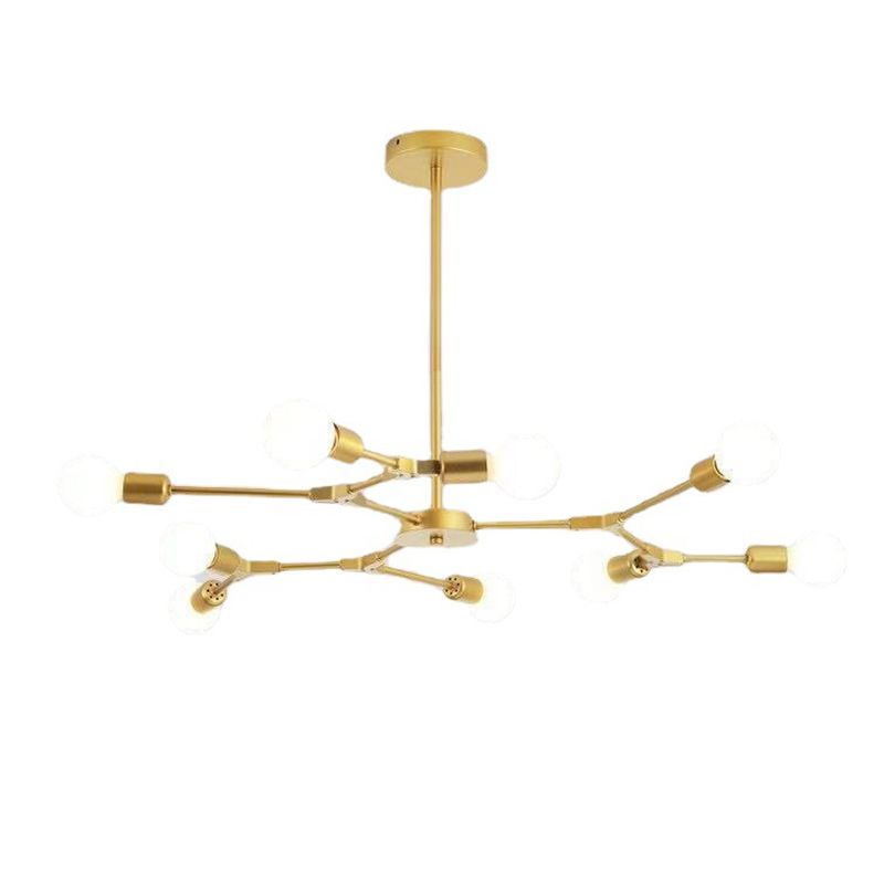 Branche Métal Chandelier Light Multi Light Sanging Lampe pour le salon