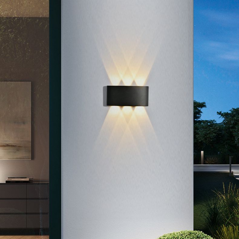 Moderner minimalistischer Stil nach oben und unten LED Wandleuchten Metallleuchten für Außenwand