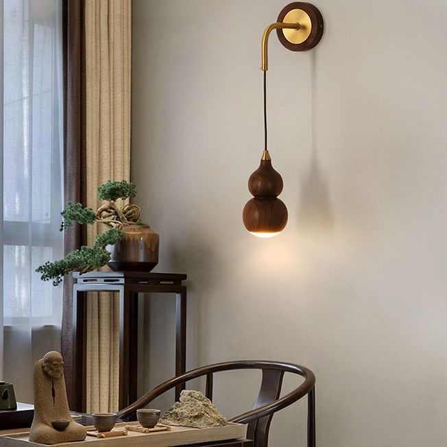 Warm licht muur sconce licht eigentijds modern indoor licht met kalebasvorm