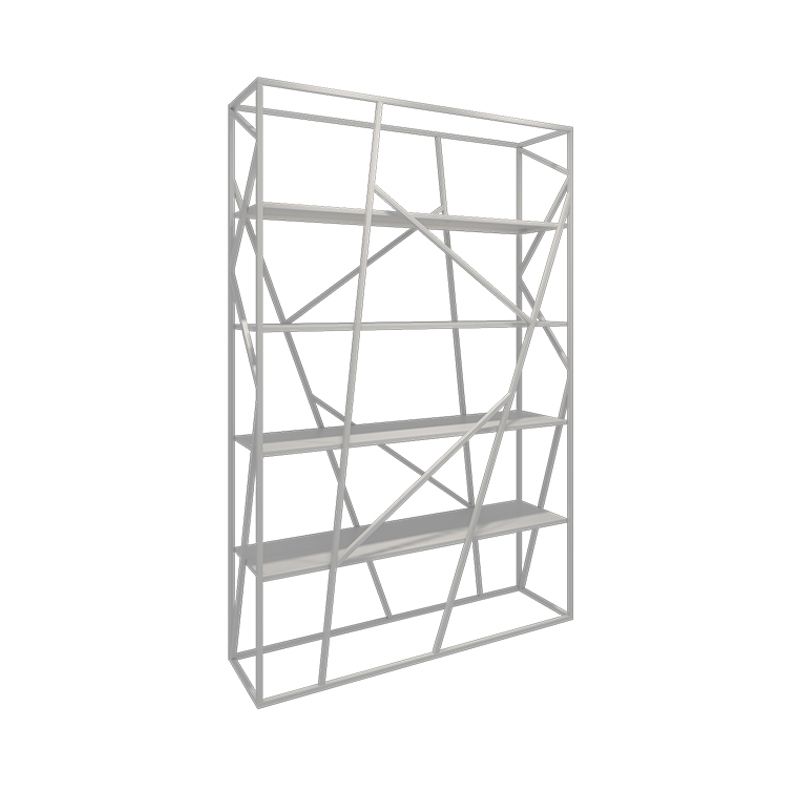 Open Metal Etagere Bookcase Contemporary Rectangular Shelf Bookcase