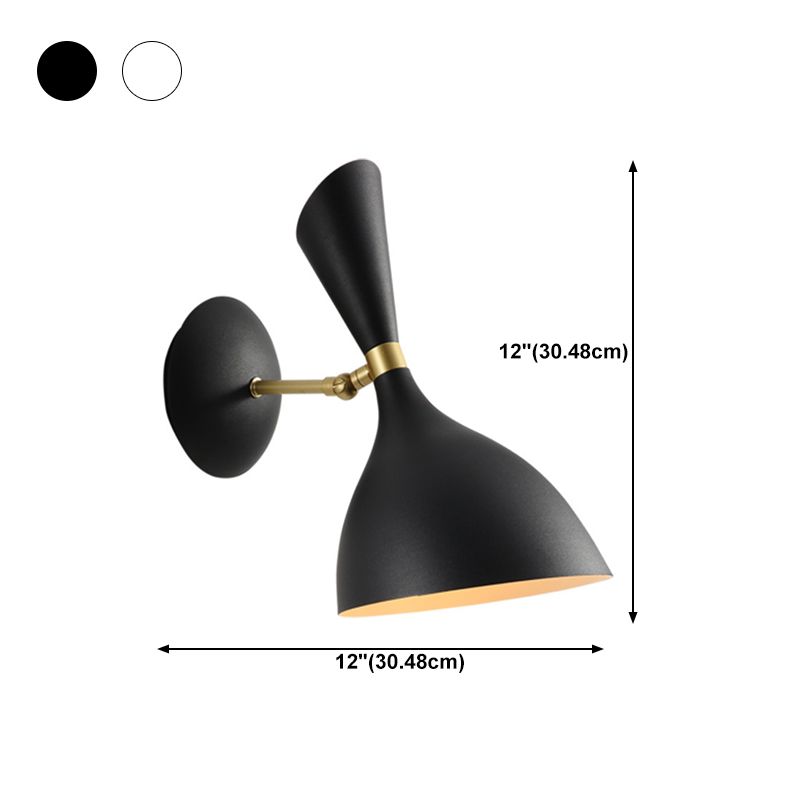 Metal Dome Shade Wall Light Nordic 12" Wide 1 Light Wall Sconce for Living Room