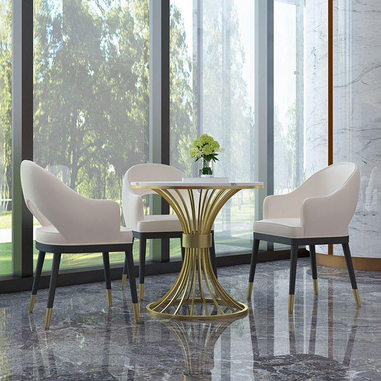 Glam Sintered Stone Dining Table Set 1/2/3/4/5 Pieces Dining Set for Home Use