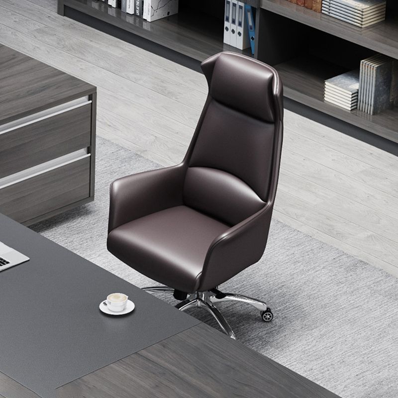 Modern Leather Executive Chair Ergonomic Adjustable Swivel Office Chair