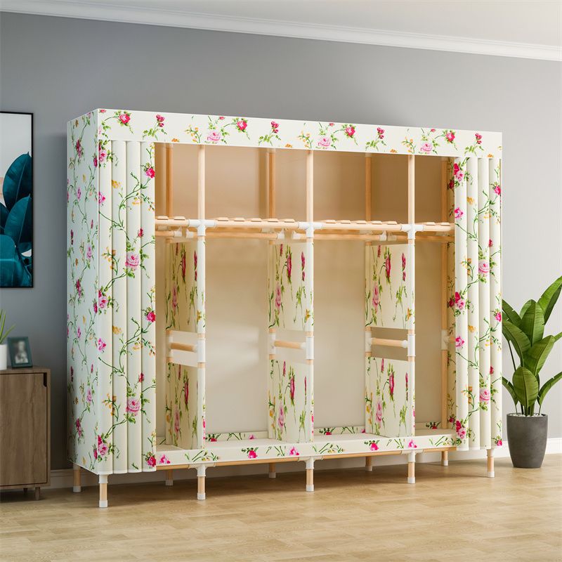 Modern Style Wardrobe Metal 1-Door Wardrobe Closet with Legs