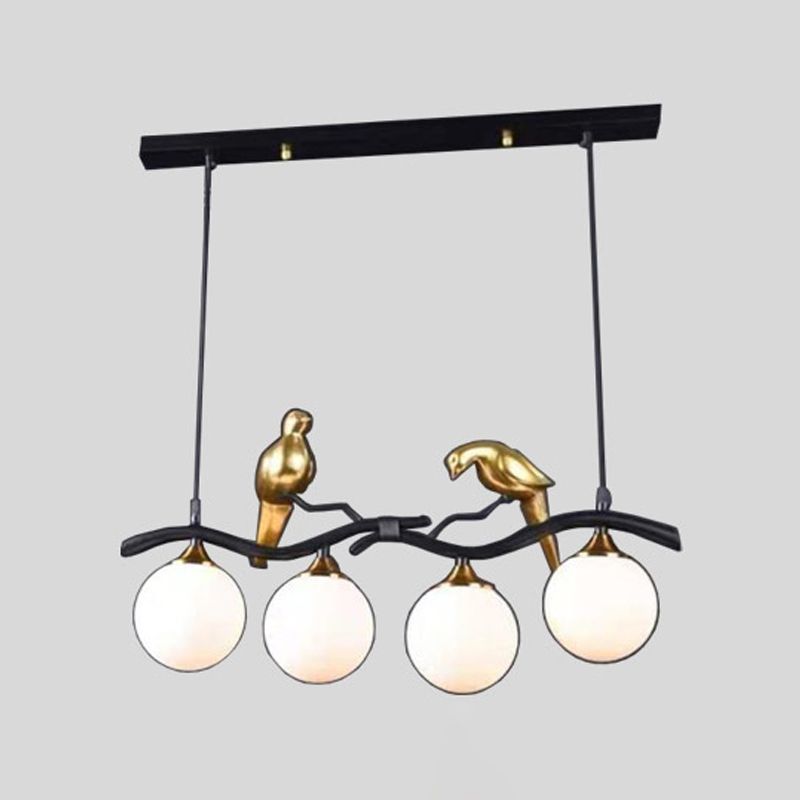 Modern Dining Pendant Light Glass Shade Hanging Light Fixture for Dining Room
