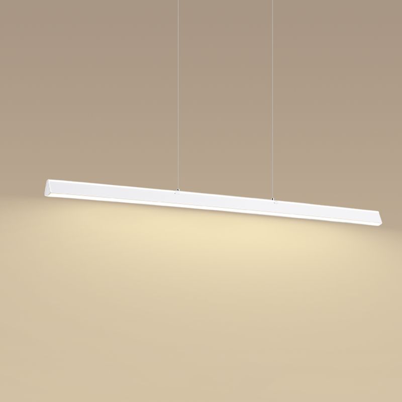 Nordic Simple Island Light Fixture Modern Long Strip LED Pendant Light for Dining Room