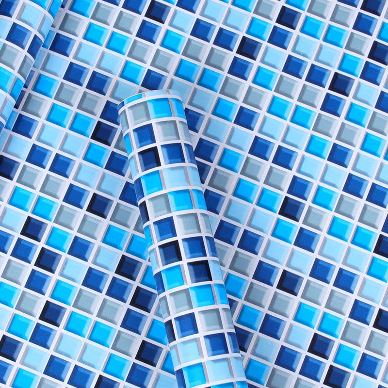 Mosaic Tile Wall Covering in Natural Color, Nordic Wallpaper Roll for Bathroom Decor, Self-Adhesive