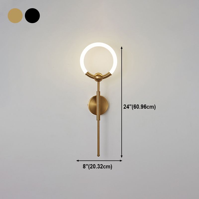 Salon Murne Gamique Postmodern Metal Wall Murd Lightture avec une teinte acrylique