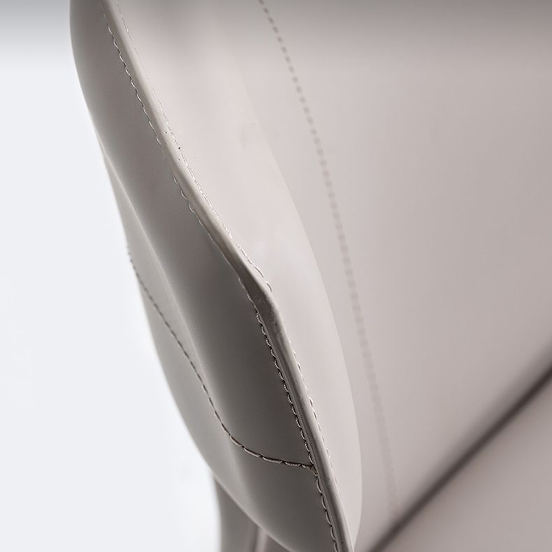 Modern Leather Armless Dining Chair Wingback Side Chair for Restaurant Use