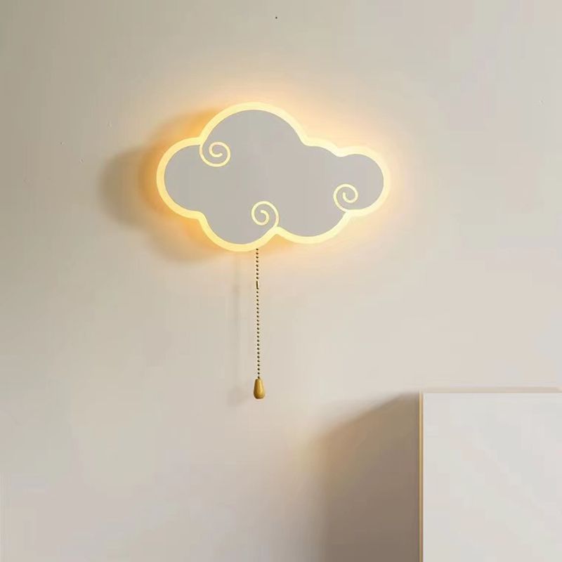 Modern Style Cloud Shape Wall Sconce Metal 1 Light Wall Lighting for Children's Room