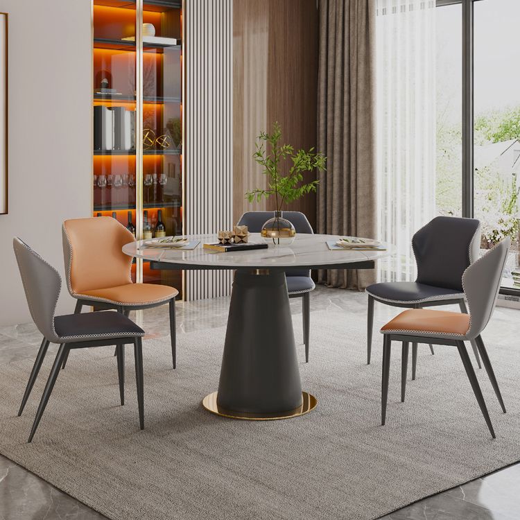 Glam Style Sintered Stone Dining Set 1/2/6/7 Pieces Dining Set for Dining Areas