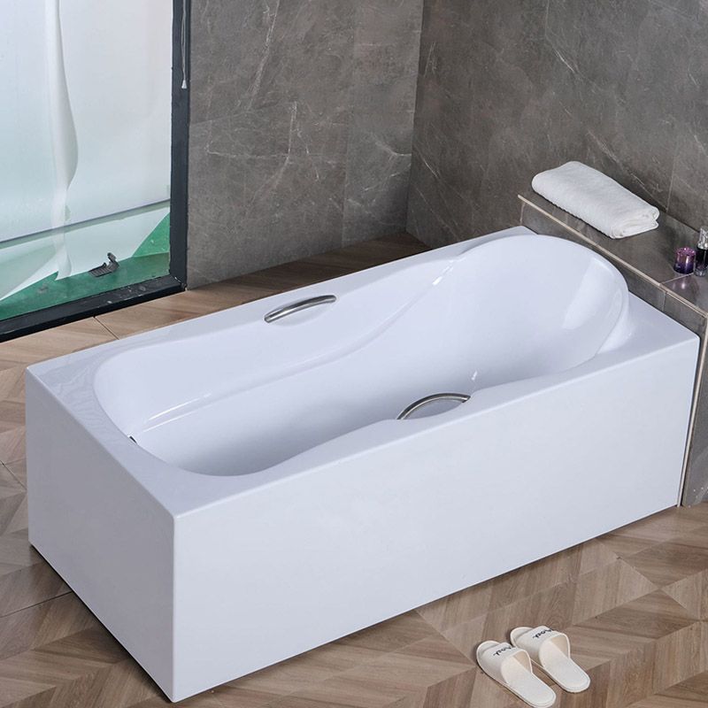 Modern Style Freestanding Bath Tub Acrylic Soaking Bathtub in White