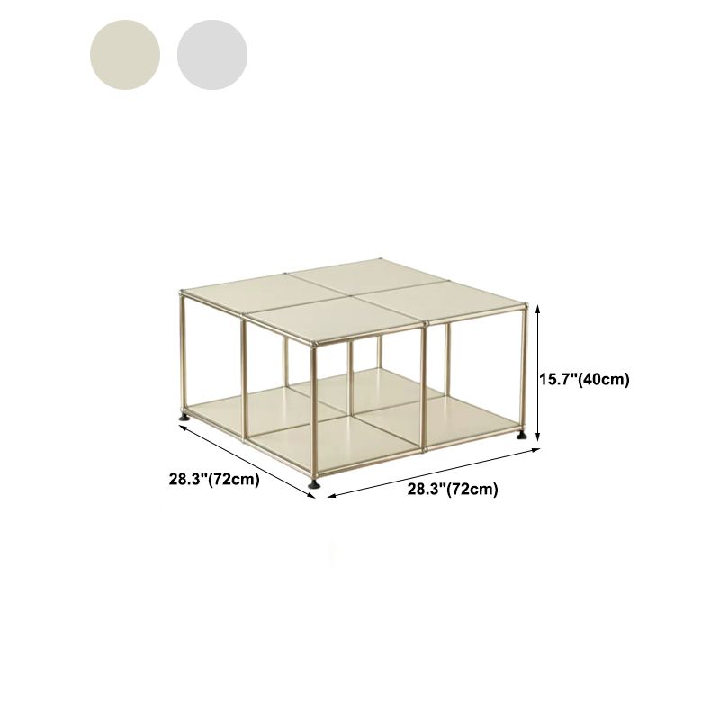 15.75" Tall Mid-century Style Coffee Cocktail Table Metal Coffee Table