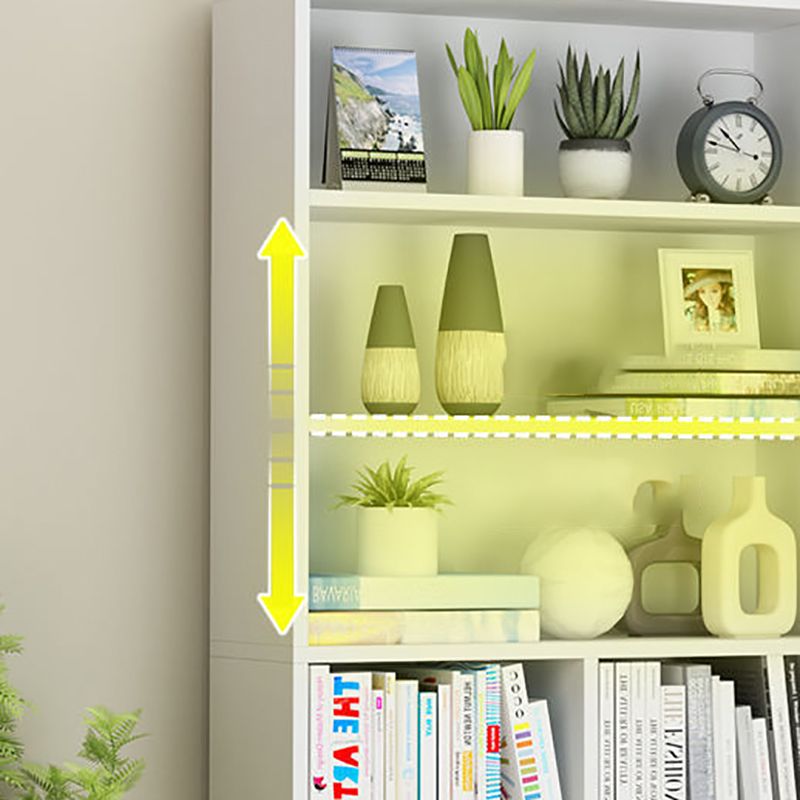 Modern Style Bookshelf Closed Back Engineered Wood Urban Bookcase for Home