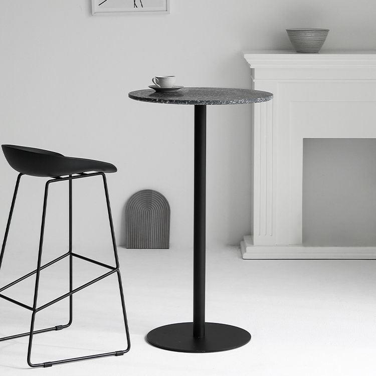 Square and Round  Pedestal Bar Table Modern Outdoor Stone Bar Table