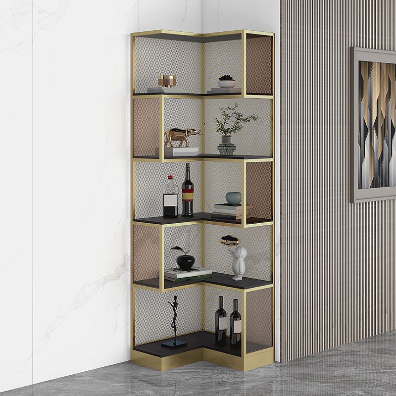22" Wide Contemporary Shelf Closed Metal Shelves Included Bookcase