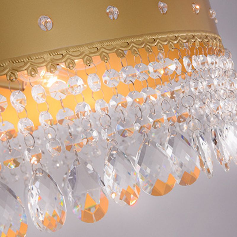 Crown 2 - Light Wall Light Iron and Crystal Post Modern Wall Fixture in Gold