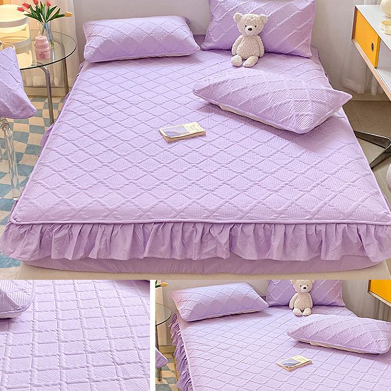 Water Resistant Fitted Sheet Solid Color Sheet 1 Piece Bed Sheet