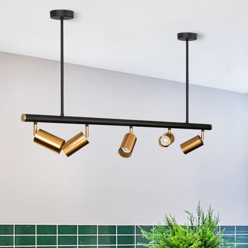 Half Cylinder Shape Modern Style Island Pendant Metal Island Light Fixtures