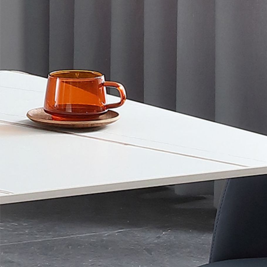 Industrial Square Esstisch gesinterte Steintisch mit Metallbasis für Zuhause