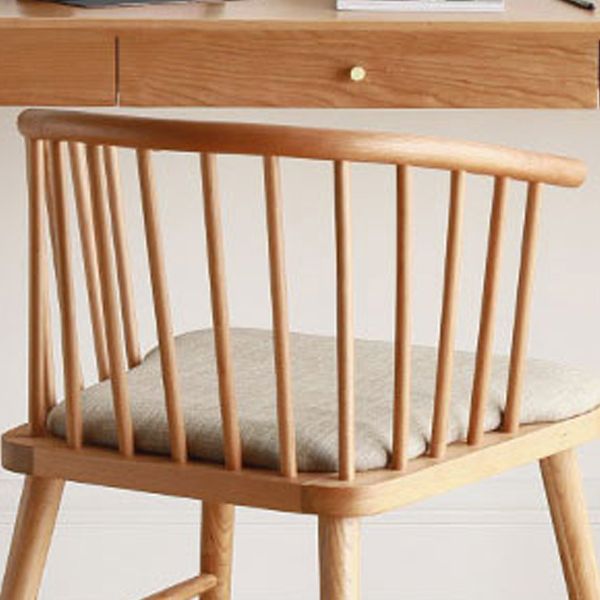 Sedia a braccio posteriore in legno moderno in legno di gomma Matte finisca sedia da pranzo imbottita
