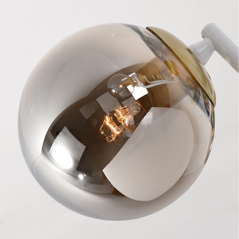 Gray Glass Chandelier Lighting Fixture Modern Chandelier Pendant Light for Living Room