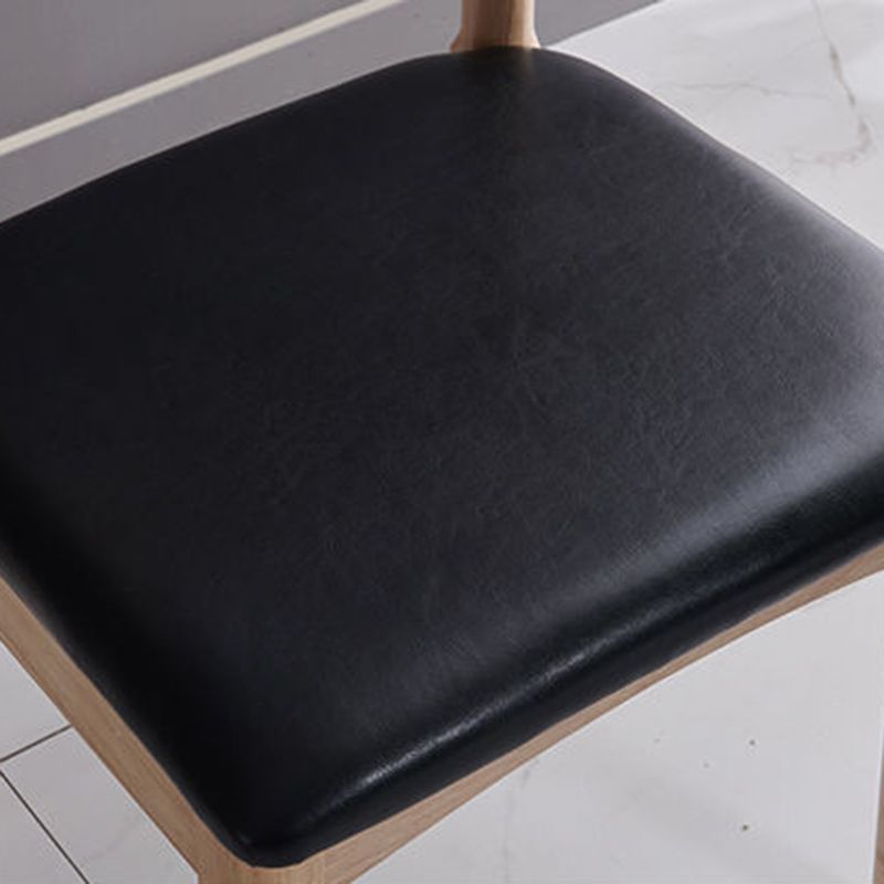 Chaise de salle à manger contemporaine chaise latérale ouverte avec des pattes en bois pour un usage domestique