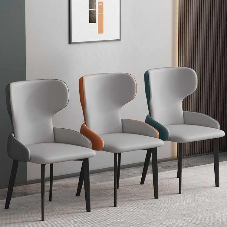 Sedie da pranzo in stile moderno sedie a bracciole con gambe in metallo per cucina