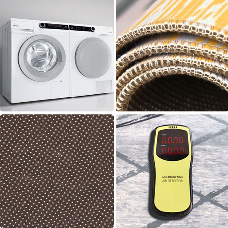 Fancy Living Room Rug Multi Color Geometric Area Carpet Polyster Non-Slip Backing Washable Indoor Rug