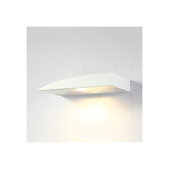 Modernismo in stile curvo con lampada da parete con fonce curvo metallo 5,5 "/10" Larghezza LED LAMPAGNO SALO DEL SOGGIORNO in nero/bianco