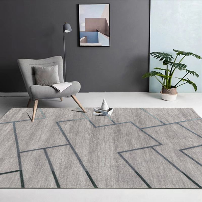 Minimalist Graphic Print Carpet Polyester Rug Stain Resistant Area Carpet for Living Room