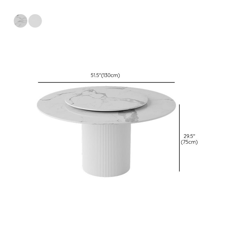 Modern Pedestal White Dining Table Stone Table for Dining Room