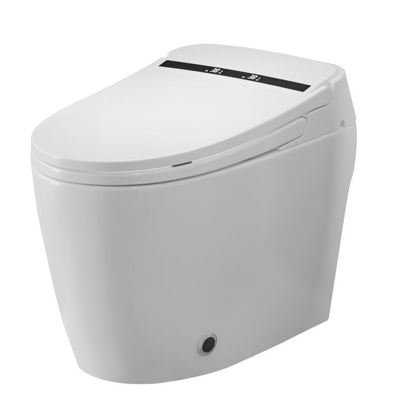 White ABS Toilet Modern All-In-One Toilet Bowl with Heated Seat