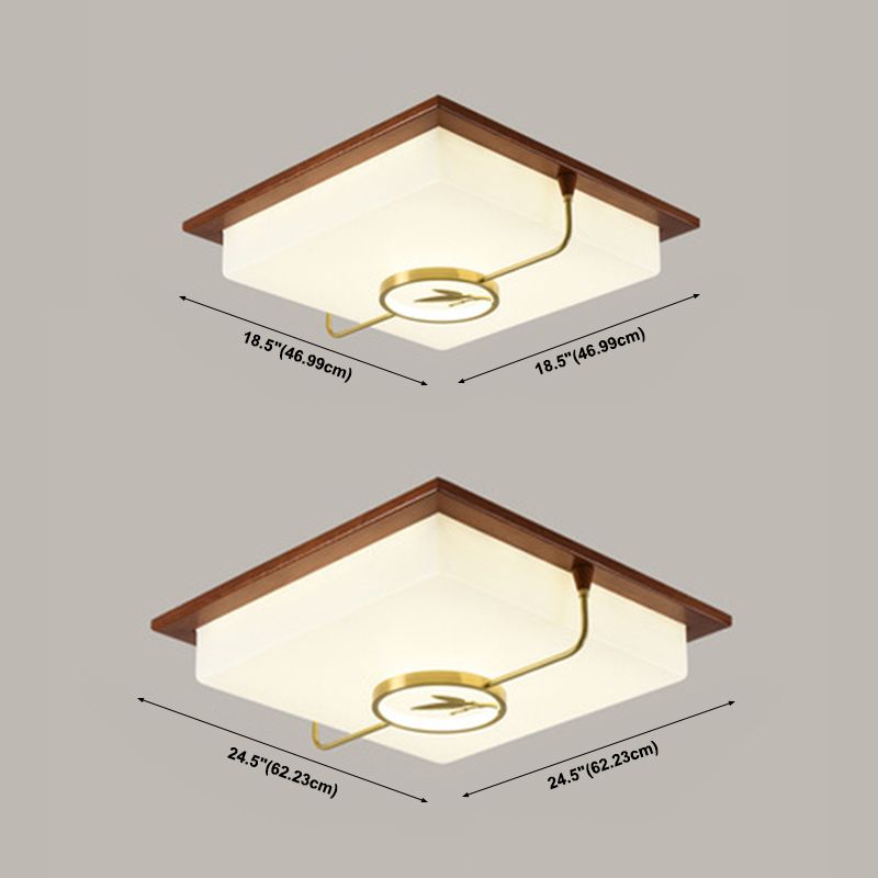 Plafonnier encastré moderne à 1 lumière pour restaurant avec abat-jour en acrylique