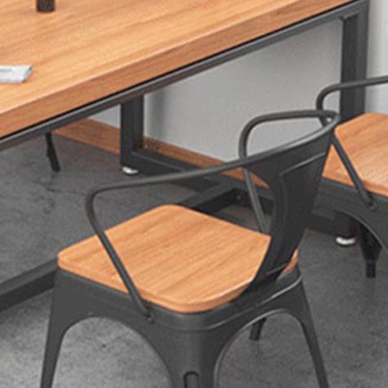 1/5 Pieces Dining Set Industrial Solid Wood Dining Table Set for Home Use