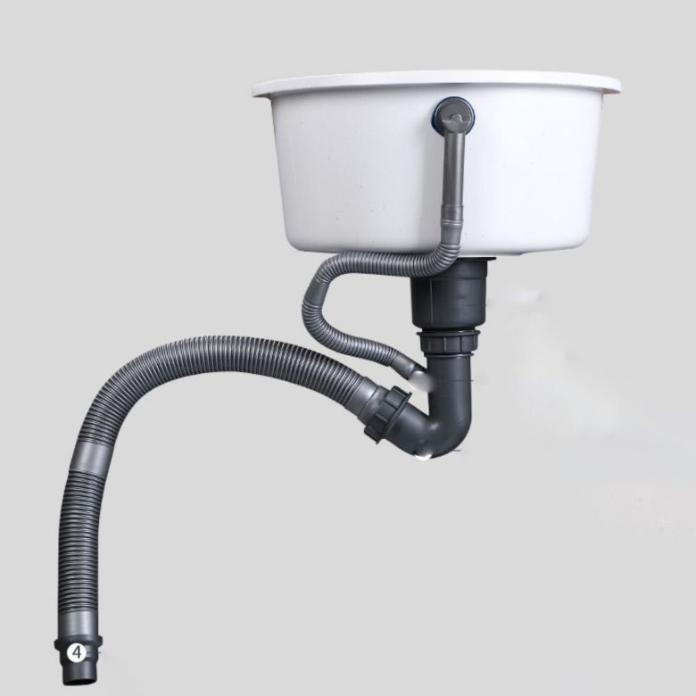 Single Bowl Kitchen Sink Modern Quartz Kitchen Sink with Round Shape