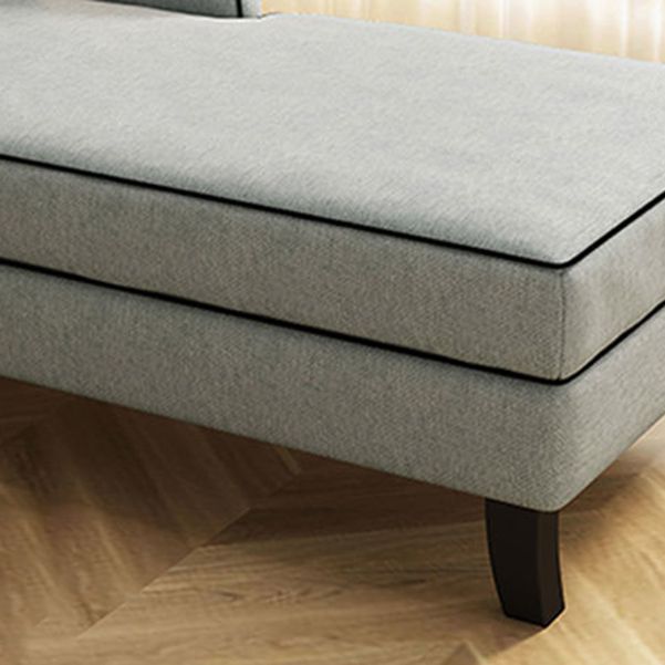 Traditional Linen Accent Chair One Armed Chaise Lounge Couch
