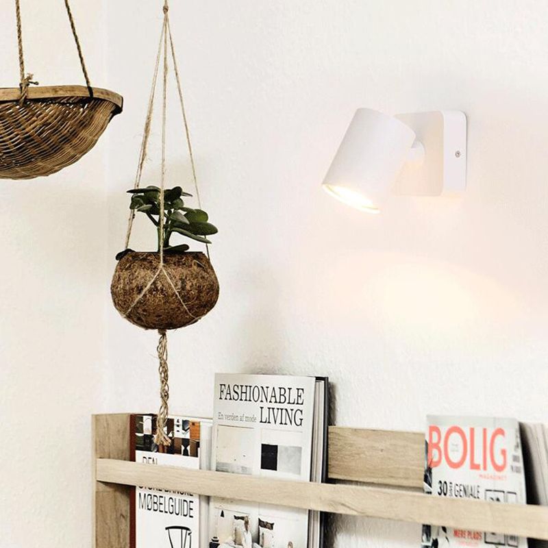 Modern Minimalist Minimalist Cilindro Accensione montata in metallo 1 Lampada da parete leggera