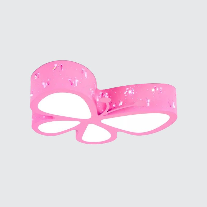 Pink / Blue / Orange Butterfly Massimale Fixture Kids LED Acrilico Montaggio Montaggio Illuminazione, Caldo / White Light