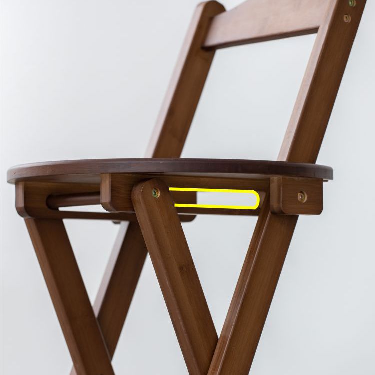 Modern Backrest Folding Counter Stool Wood Restaurant Bar Stool with Footrest