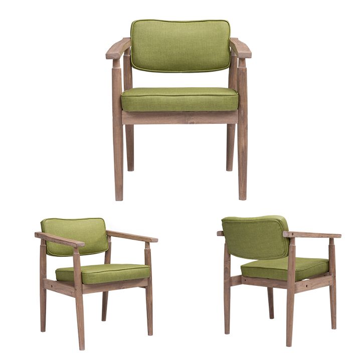 Traditional Style Rubber Wood Chairs Open Back Side Kitchen Dining Chair
