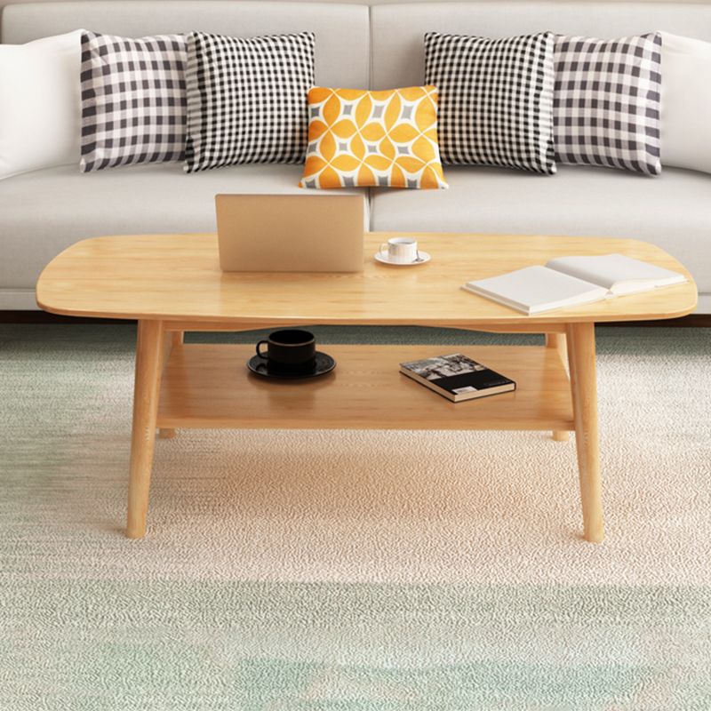 North European Wooden Coffee Table Rectangle 4 Legs 1 Coffee Table