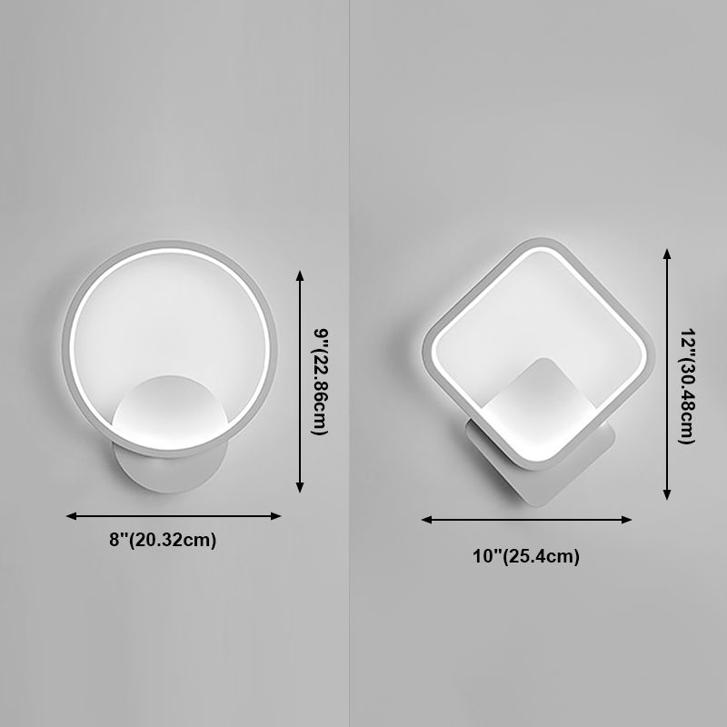 Lumières à nuances géométriques en métal Modern Simple Style 1 HEAD WALL MOUR MOURNAL